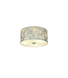 Baymont Polished Chrome 3 Light E27 Drop Flush With 40cm x 18cm Silver Leaf Shade-1