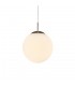 Small Globe Ceiling Pendant 1 Light E27 Frosted White Glass - 4