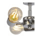 Baymont Polished Chrome 3 Light E27 Drop Flush With 40cm x 18cm Silver Leaf Shade-5