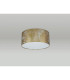 Baymont White 3 Light E27 Universal Flush Ceiling Fixture With 40cm x 18cm Gold Leaf With White Lining Shade-12