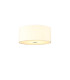 Baymont White 3 Light E27 Flush With 40cm x 18cm Faux Silk Shade Ivory Pearl/White Laminate & Frosted/AB Diffuser-1