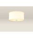 Baymont White 3 Light E27 Flush With 40cm x 18cm Faux Silk Shade Ivory Pearl/White Laminate & Frosted/AB Diffuser-2