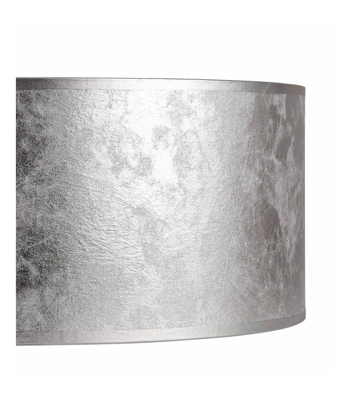 Baymont Polished Chrome 3 Light E27 Drop Flush With 40cm x 18cm Silver Leaf Shade-9