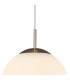 Small Globe Ceiling Pendant 1 Light E27 Frosted White Glass - 6