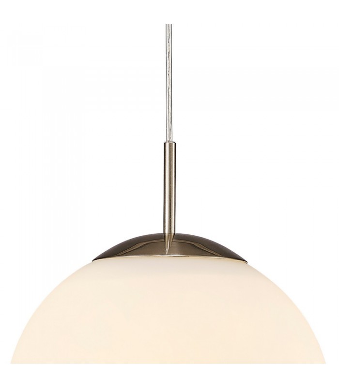 Small Globe Ceiling Pendant 1 Light E27 Frosted White Glass - 6