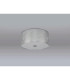 Baymont White 3 Light E27 Universal Flush Ceiling Fixture With 40cm x 18cm Silver Leaf With White Lining Shade-12