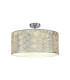 Baymont Polished Chrome 3 Light E27 Drop Flush With 50cm x 20cm Silver Leaf Shade-1