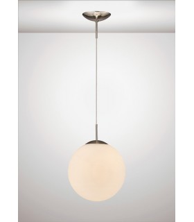 Medium Globe Ceiling Pendant 1 Light E27 Frosted White Glass - 2
