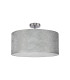Baymont Polished Chrome 3 Light E27 Drop Flush With 50cm x 20cm Silver Leaf Shade-4
