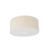 Baymont Polished Chrome 3 Light E27 Flush Ceiling With 50cm x 20cm Faux Silk Shade Ivory Pearl/White Laminate-4