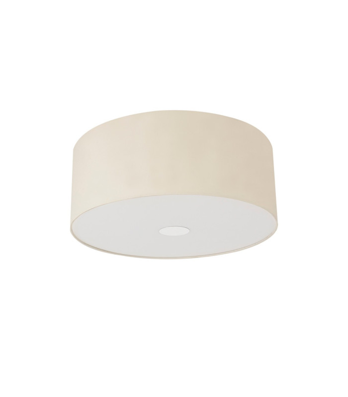 Baymont Polished Chrome 3 Light E27 Flush Ceiling With 50cm x 20cm Faux Silk Shade Ivory Pearl/White Laminate-4