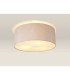 Baymont Polished Chrome 3 Light E27 Flush Ceiling With 50cm x 20cm Dual Faux Silk Shade Nude Beige/Moonlight-2