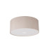 Baymont Polished Chrome 3 Light E27 Flush Ceiling With 50cm x 20cm Dual Faux Silk Shade Nude Beige/Moonlight-4