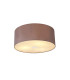 Baymont Polished Chrome 3 Light E27 Flush Ceiling With 50cm x 20cm Dual Faux Silk Shade Taupe/Halo Gold-1