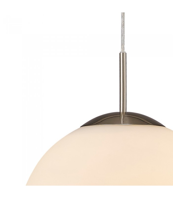 Medium Globe Ceiling Pendant 1 Light E27 Frosted White Glass - 5