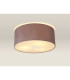 Baymont Polished Chrome 3 Light E27 Flush Ceiling With 50cm x 20cm Dual Faux Silk Shade Taupe/Halo Gold-2