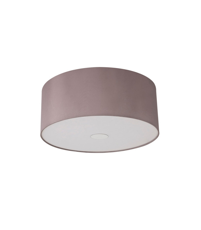 Baymont Polished Chrome 3 Light E27 Flush Ceiling With 50cm x 20cm Dual Faux Silk Shade Taupe/Halo Gold-4