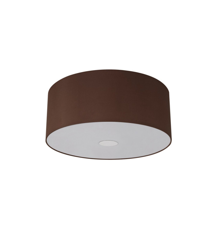Baymont Polished Chrome 3 Light E27 Flush Ceiling With 50cm x 20cm Dual Faux Silk Shade Cocoa/Grecian Bronze-4