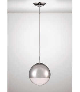 Small Globe Ceiling Pendant 1 Light Mirrored - 2