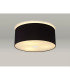 Baymont Polished Chrome 3 Light E27 Flush Ceiling With 50cm x 20cm Dual Faux Silk Shade Black/Green Olive-2
