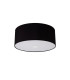 Baymont Polished Chrome 3 Light E27 Flush Ceiling With 50cm x 20cm Dual Faux Silk Shade Black/Green Olive-4