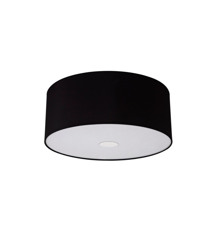 Baymont Polished Chrome 3 Light E27 Flush Ceiling With 50cm x 20cm Dual Faux Silk Shade Black/Green Olive-4