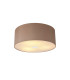 Baymont Polished Chrome 3 Light E27 Flush Ceiling With 50cm x 20cm Dual Faux Silk Shade Antique Gold/Ruby-1