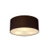 Baymont Polished Chrome 3 Light E27 Flush Ceiling With 50cm x 20cm Faux Silk Shade Black/White Laminate-1