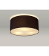 Baymont Polished Chrome 3 Light E27 Flush Ceiling With 50cm x 20cm Faux Silk Shade Black/White Laminate-2