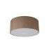 Baymont Polished Chrome 3 Light E27 Flush Ceiling With 50cm x 20cm Dual Faux Silk Shade Antique Gold/Ruby-4
