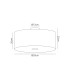 Baymont Polished Chrome 3 Light E27 Flush Ceiling With 50cm x 20cm Faux Silk Shade Black/White Laminate-3