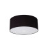 Baymont Polished Chrome 3 Light E27 Flush Ceiling With 50cm x 20cm Faux Silk Shade Black/White Laminate-4