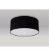 Baymont Polished Chrome 3 Light E27 Flush Ceiling With 50cm x 20cm Dual Faux Silk Shade Black/Green Olive-13
