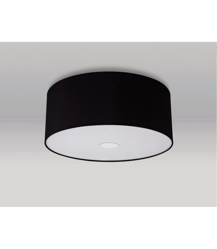 Baymont Polished Chrome 3 Light E27 Flush Ceiling With 50cm x 20cm Dual Faux Silk Shade Black/Green Olive-13