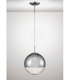 Medium Globe Ceiling Pendant 1 Light Mirrored - 2