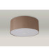 Baymont Polished Chrome 3 Light E27 Flush Ceiling With 50cm x 20cm Dual Faux Silk Shade Antique Gold/Ruby-13
