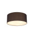 Baymont White 3 Light E27 Universal Flush Ceiling Fixture With 50cm x 20cm Faux Silk Shade Black/White Laminate-1