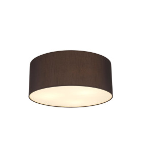 Baymont White 3 Light E27 Universal Flush Ceiling Fixture With 50cm x 20cm Faux Silk Shade Black/White Laminate-1
