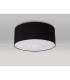 Baymont Polished Chrome 3 Light E27 Flush Ceiling With 50cm x 20cm Faux Silk Shade Black/White Laminate-13