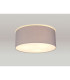 Baymont White 3 Light E27 Universal Flush Ceiling Fixture With 50cm x 20cm Faux Silk Shade Grey/White Laminate-2