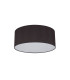 Baymont White 3 Light E27 Universal Flush Ceiling Fixture With 50cm x 20cm Faux Silk Shade Black/White Laminate-4