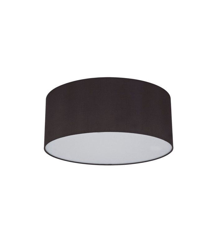 Baymont White 3 Light E27 Universal Flush Ceiling Fixture With 50cm x 20cm Faux Silk Shade Black/White Laminate-4