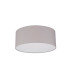 Baymont White 3 Light E27 Universal Flush Ceiling Fixture With 50cm x 20cm Faux Silk Shade Grey/White Laminate-4