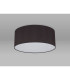 Baymont White 3 Light E27 Universal Flush Ceiling Fixture With 50cm x 20cm Faux Silk Shade Black/White Laminate-12