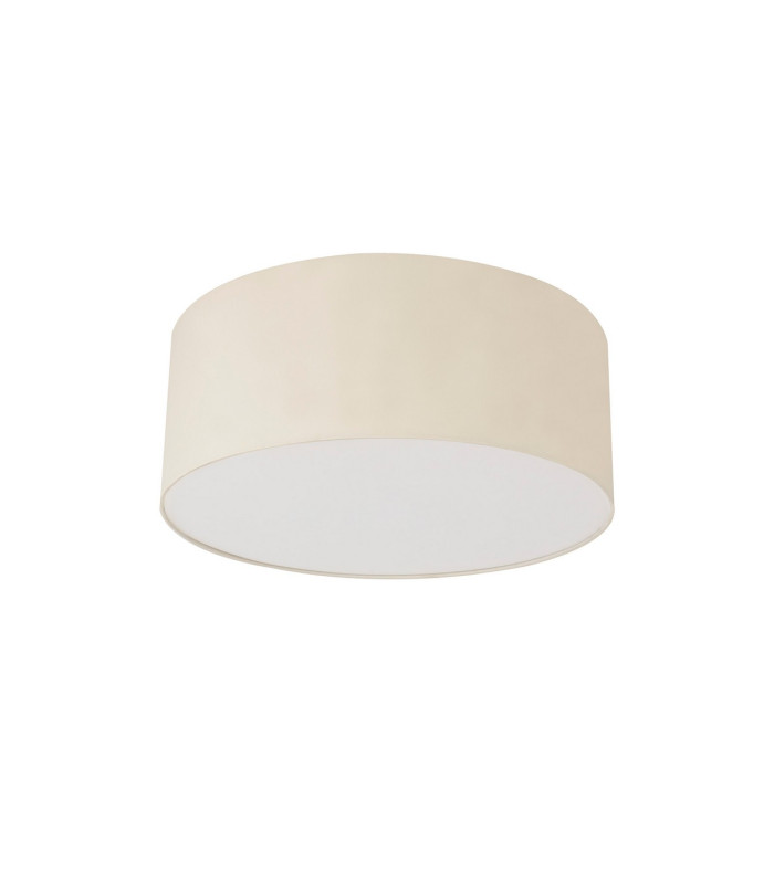 Baymont White 3 Light E27 Universal Flush Ceiling Fixture With 50cm x 20cm Faux Silk Shade Ivory Pearl/White Laminate-4