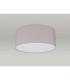 Baymont White 3 Light E27 Universal Flush Ceiling Fixture With 50cm x 20cm Faux Silk Shade Grey/White Laminate-12