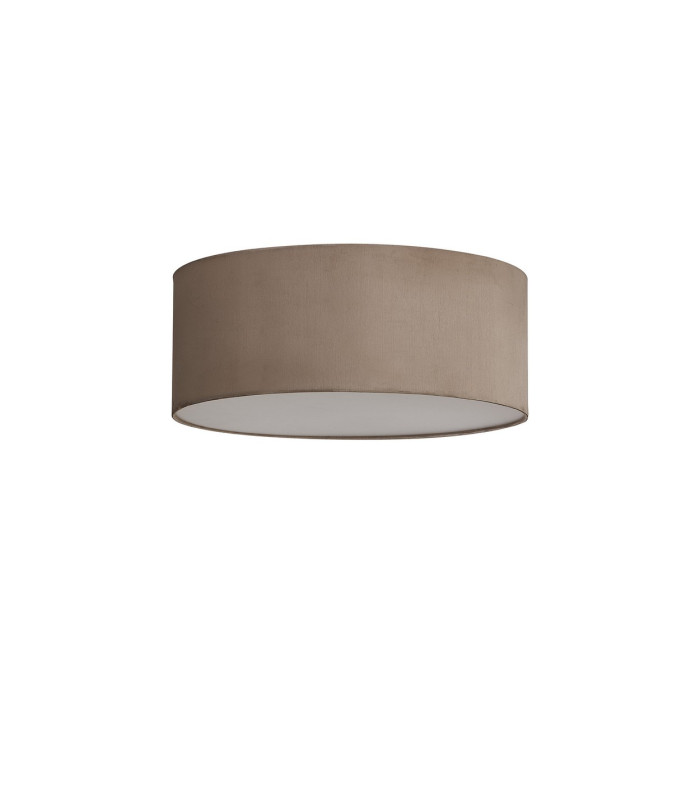 Baymont White 3 Light E27 Universal Flush Ceiling Fixture With 50cm x 20cm Dual Faux Silk Shade Nude Beige/Moonlight-4