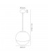 Small Globe Ceiling Pendant 1 Light E27 Copper - 3