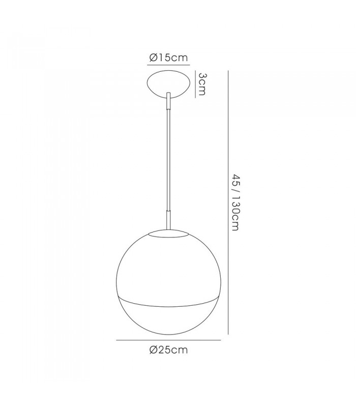 Small Globe Ceiling Pendant 1 Light E27 Copper - 3