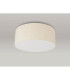 Baymont White 3 Light E27 Universal Flush Ceiling Fixture With 50cm x 20cm Faux Silk Shade Ivory Pearl/White Laminate-12